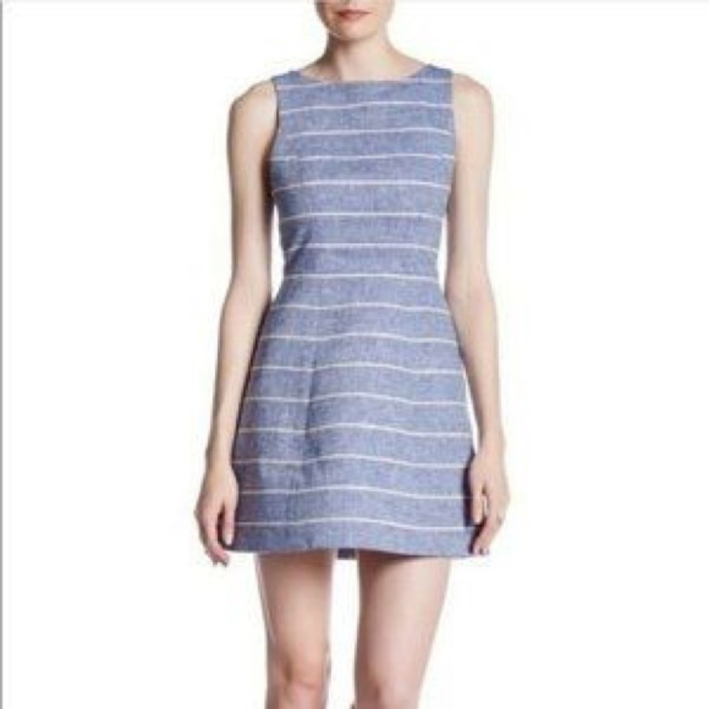 Alice & Olivia Striped Linen Dress